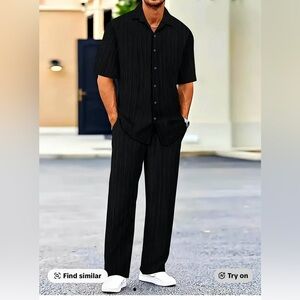 SHEIN Men's Classic Black Dress Pants